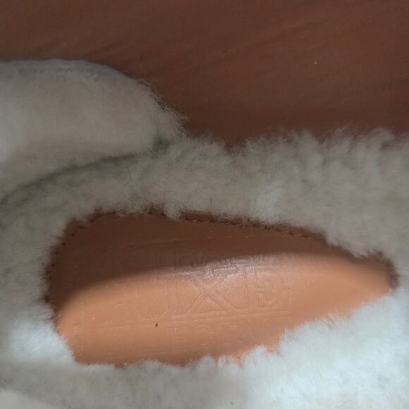 Australia Luxe Collective Suede And Sherling Tan and White Platform Oxford Sz 7 - Picture 13 of 16